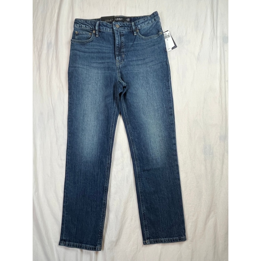 Lauren Ralph‎ Lauren High-Rise Straight Ankle Jeans Blue Comfort Stretch 8 29 - Picture 2 of 6